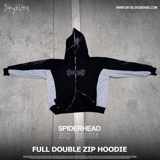 FULL DOUBLE ZIP SPIDER HEAD