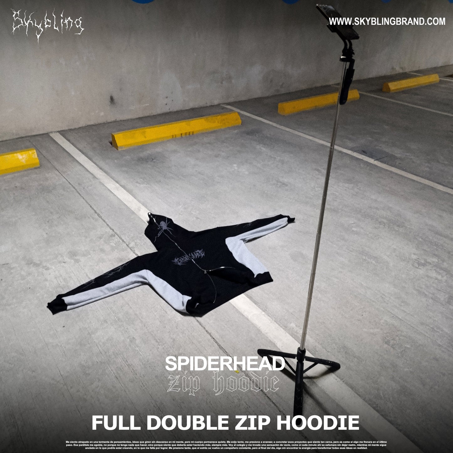 FULL DOUBLE ZIP SPIDER HEAD